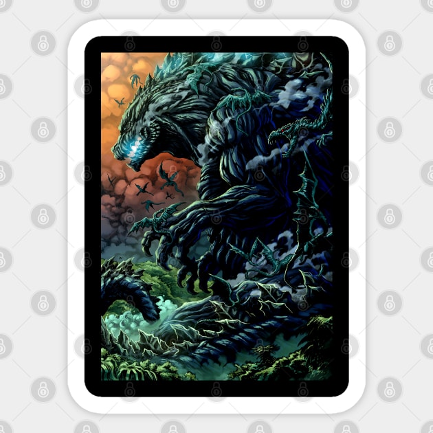 Planet of Godzilla Sticker by Bentonhio